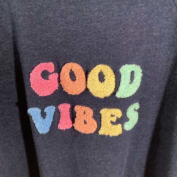 Wildfox Long Sleeve 'Good Vibes' Cotton Blend Soft Sweatshirt - Picture 2 of 5